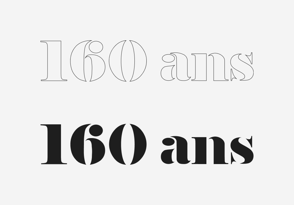 Construction du logo des 160 ans de Tag Heuer